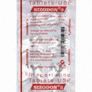 Sizodon 3mg (generic risperidone) 50 tablets